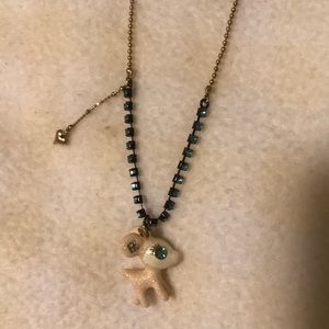 Betsey Johnson deer necklace